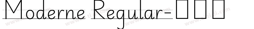 Moderne Regular字体转换